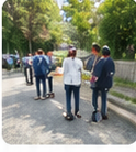 通学路の見守り